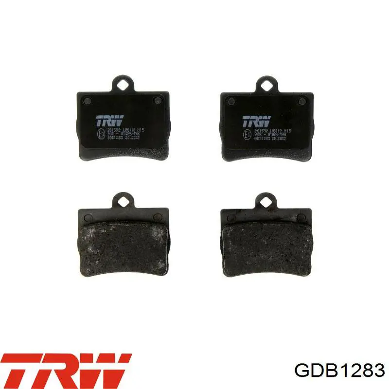 GDB1283 TRW колодки тормозные задние дисковые