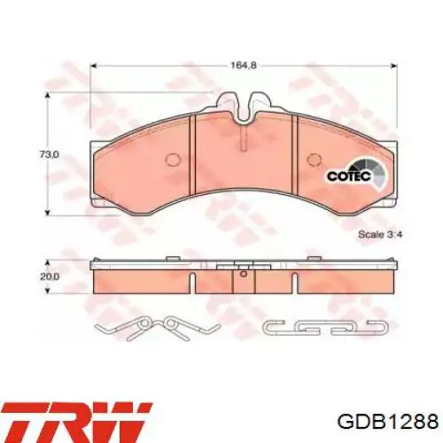 Тормозные колодки TRW GDB1288