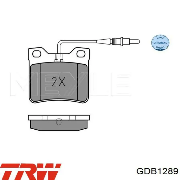 Купить GDB1289 TRW Колодки тормозные задние, дисковые