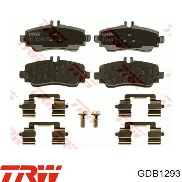 Купить GDB1293 TRW Колодки тормозные