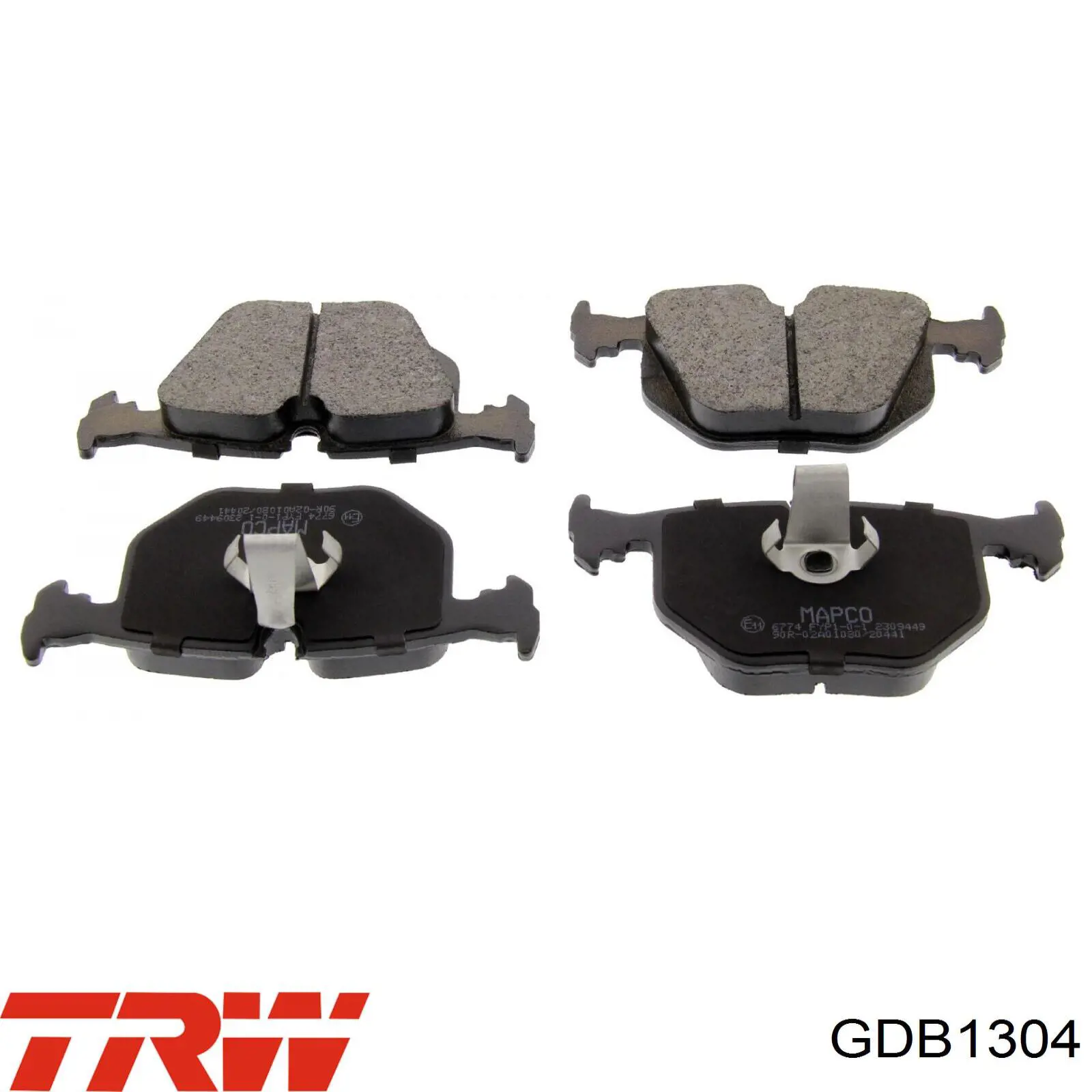 GDB1304 TRW колодки тормозные задние дисковые