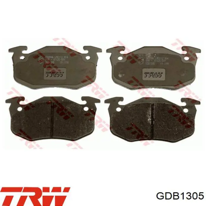 GDB1305 TRW колодки тормозные задние дисковые