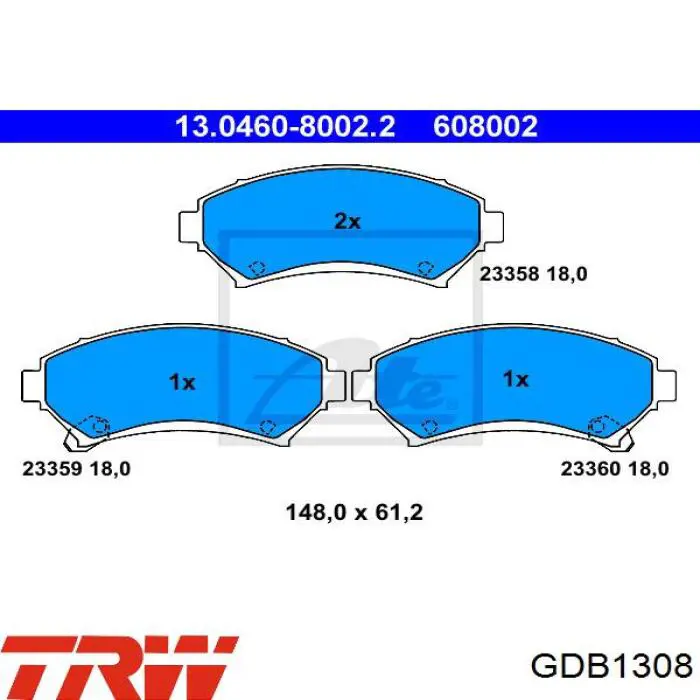 Тормозные колодки TRW GDB1308