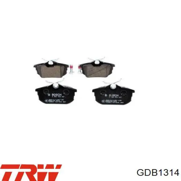 Задние тормозные колодки GDB1314 TRW