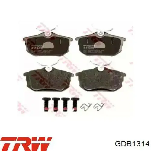 Задние дисковые колодки TRW GDB1314