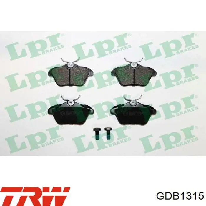 Задние дисковые колодки TRW GDB1315