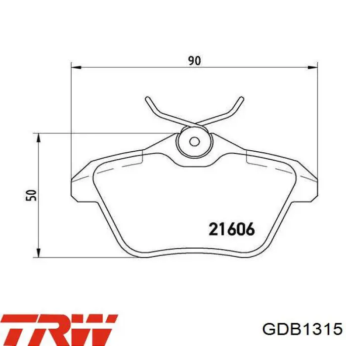 Купить GDB1315 TRW Колодки тормозные задние, дисковые