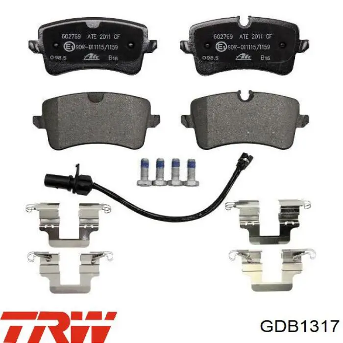 Передние тормозные колодки GDB1317 TRW