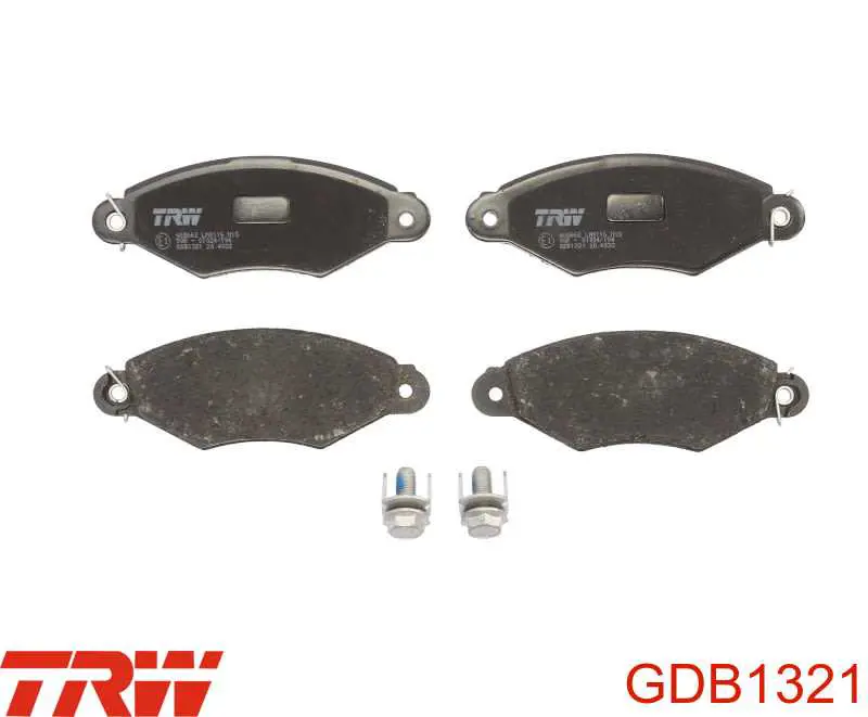 GDB1321 TRW колодки тормозные передние дисковые