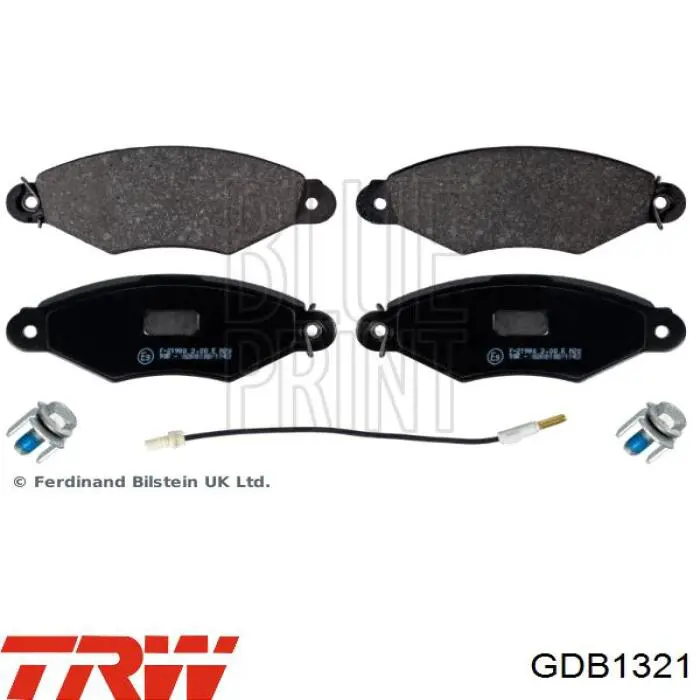 Купить GDB1321 TRW Колодки тормозные