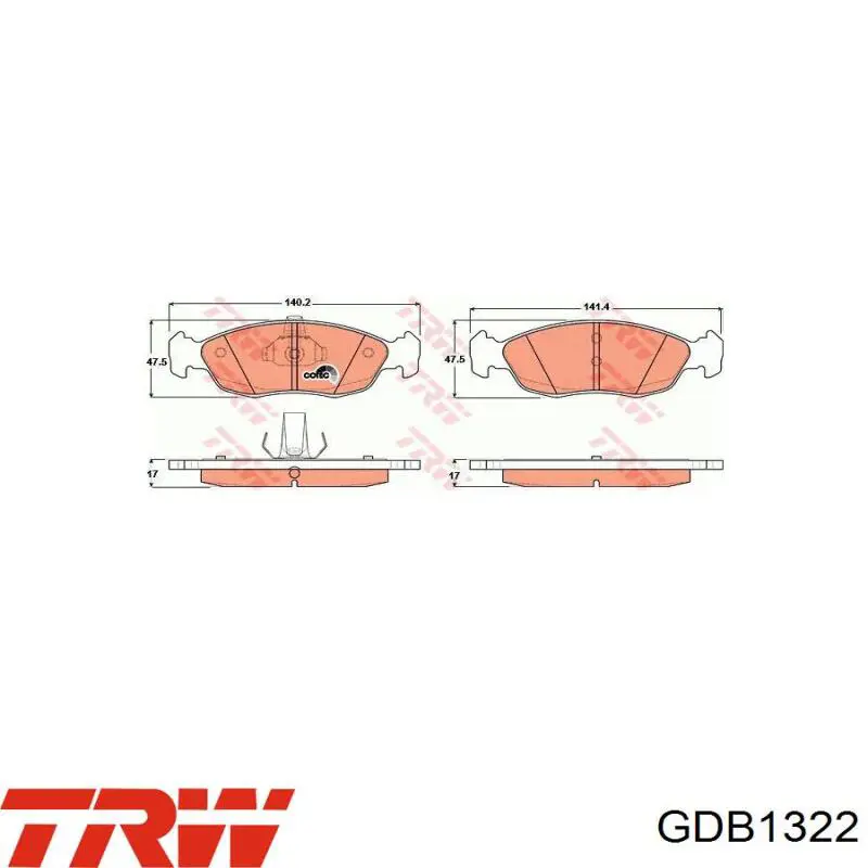 Передние тормозные колодки BDS106 Starline