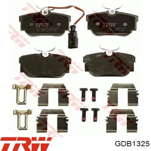 Задние тормозные колодки GDB1325 TRW