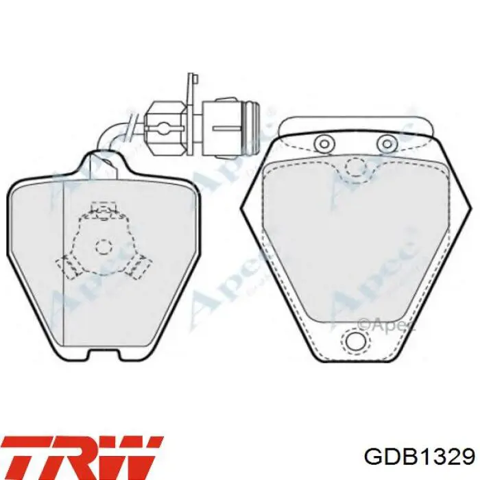GDB1329 TRW Колодки передние
