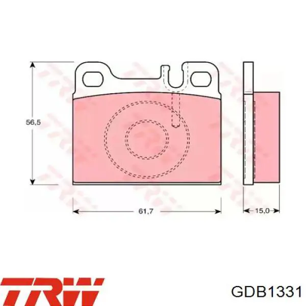 GDB1331 TRW колодки тормозные передние дисковые