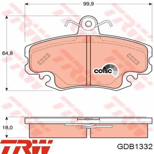 Передние тормозные колодки 6001545576 Renault (RVI)