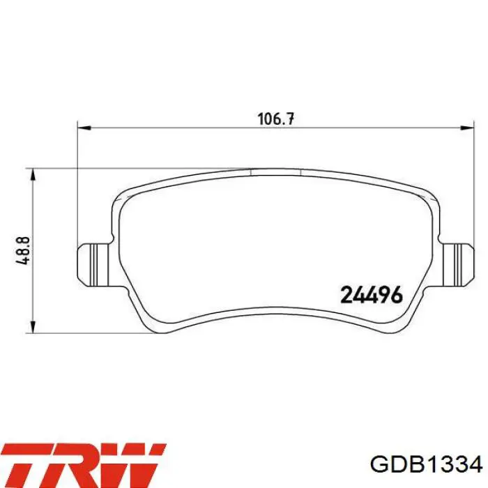 Купить GDB1334 TRW Колодки тормозные задние, дисковые