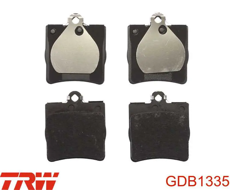 GDB1335 TRW колодки тормозные задние дисковые