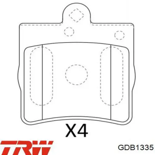 Задние тормозные колодки GDB1335 TRW