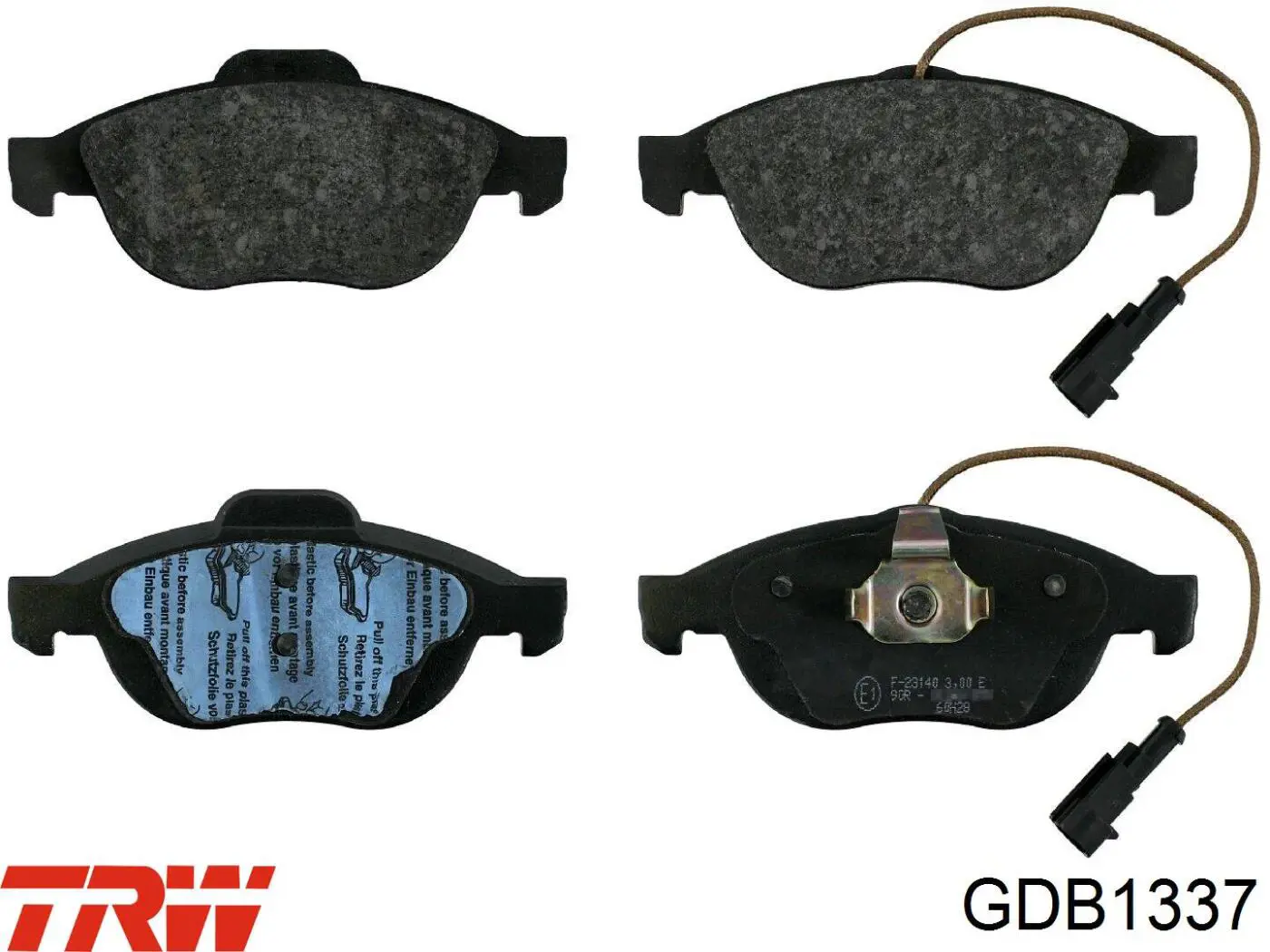 Купить GDB1337 TRW Колодки тормозные
