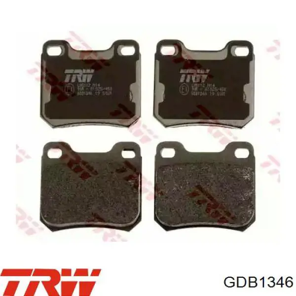 GDB1346 TRW колодки тормозные задние дисковые