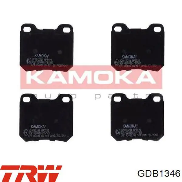 Задние тормозные колодки GDB1346 TRW