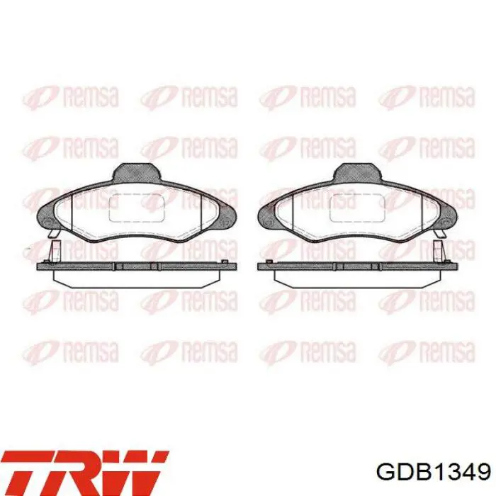 Купить GDB1349 TRW Колодки тормозные
