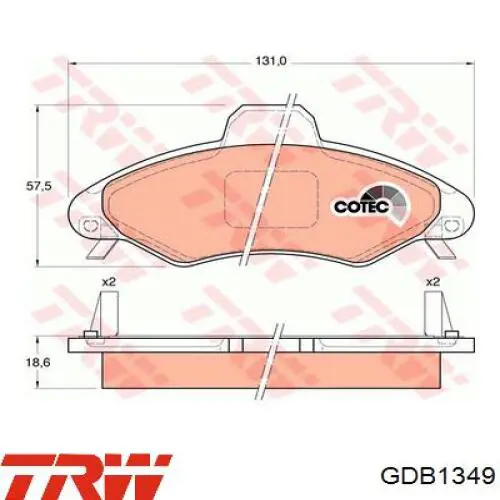 Тормозные колодки TRW GDB1349