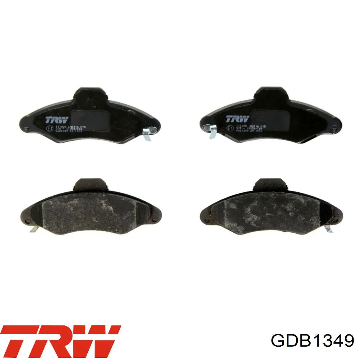 GDB1349 TRW колодки тормозные передние дисковые