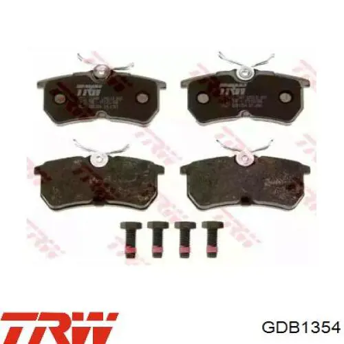 Купить GDB1354 TRW Колодки тормозные задние, дисковые