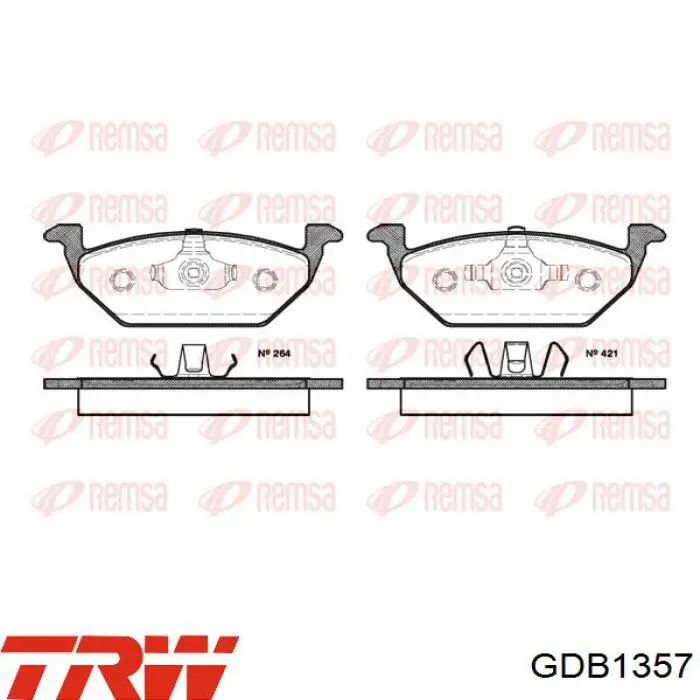 Колодки TRW GDB1357 цена, от 26.71 USD
