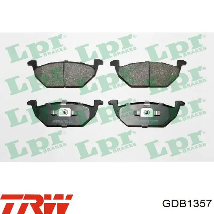 Купить GDB1357 TRW Колодки тормозные