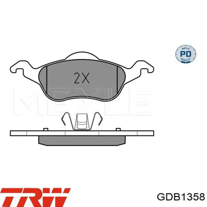 Купить GDB1358 TRW Колодки тормозные