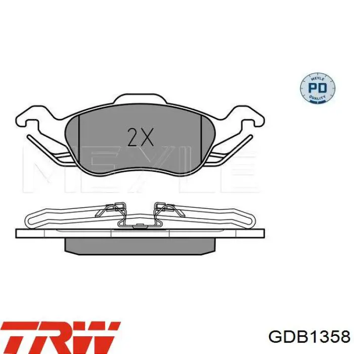 Передние тормозные колодки GDB1358 TRW