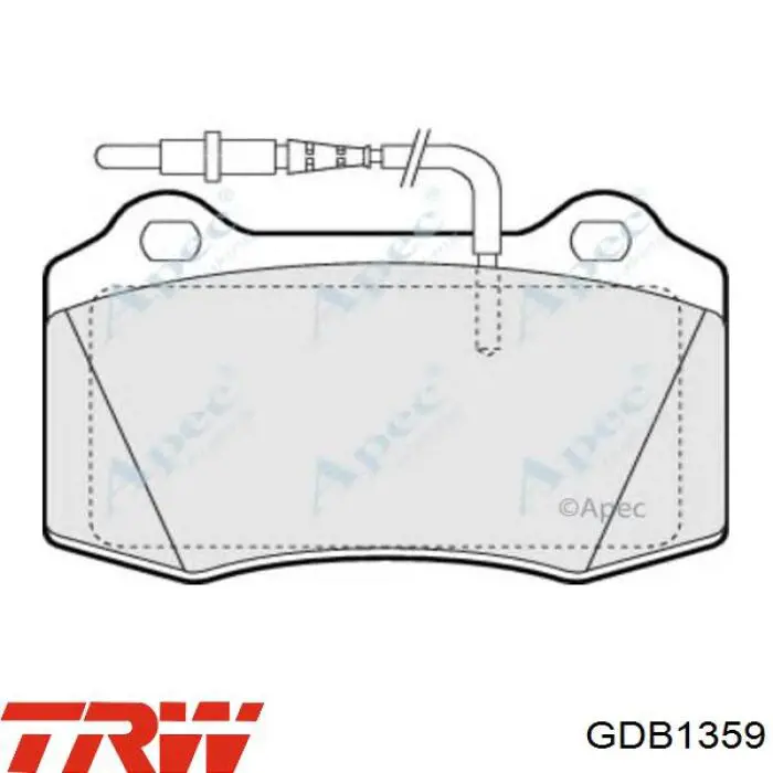 Купить GDB1359 TRW Колодки тормозные