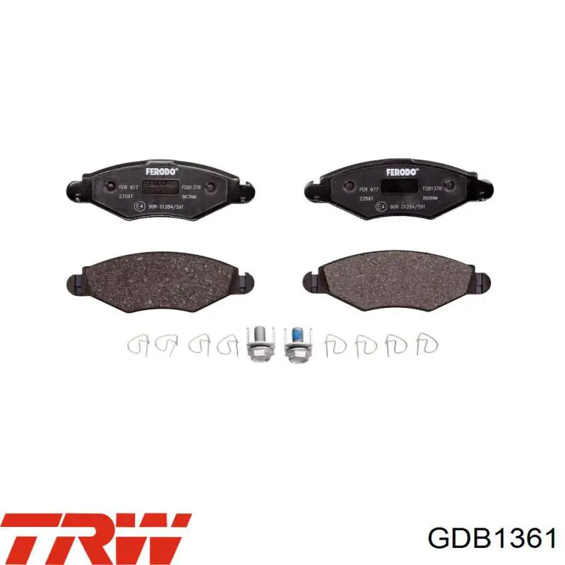 Передние тормозные колодки GDB1361 TRW