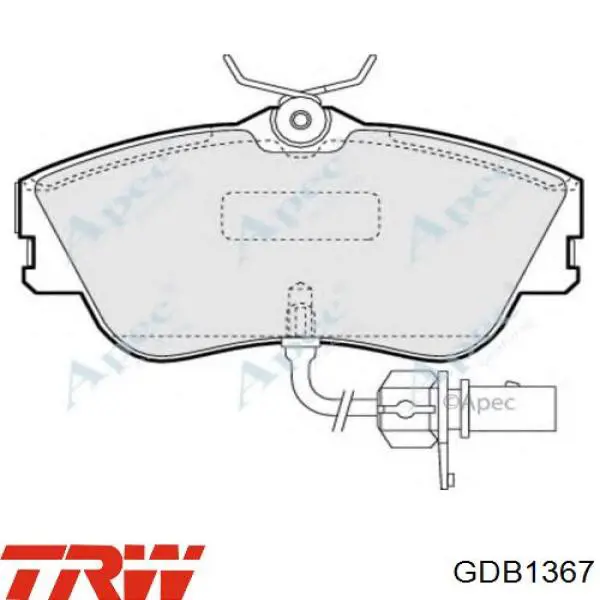 Купить GDB1367 TRW Колодки тормозные