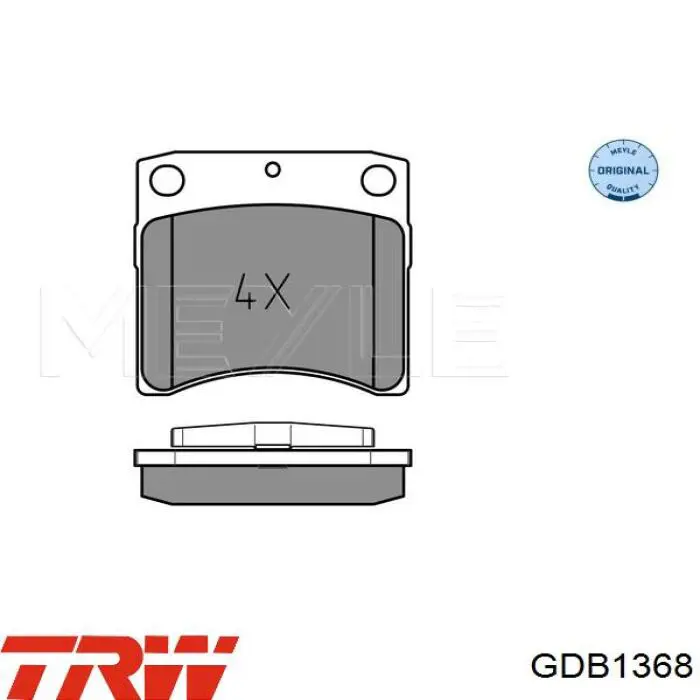 Передние тормозные колодки GDB1368 TRW