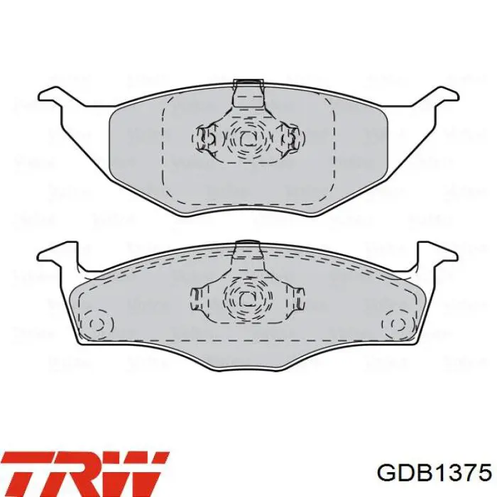 Купить GDB1375 TRW Колодки тормозные