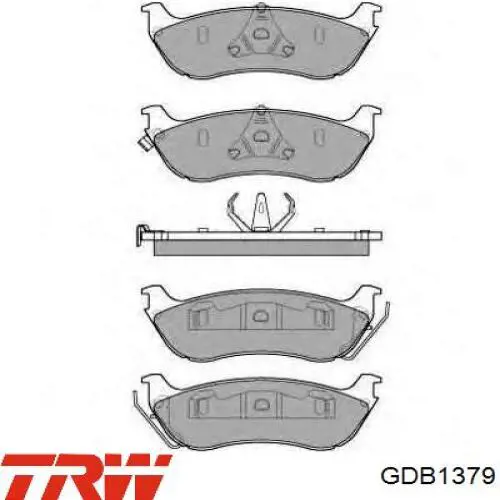 Купить GDB1379 TRW Колодки тормозные задние, дисковые
