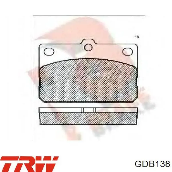 Купить GDB138 TRW Колодки тормозные