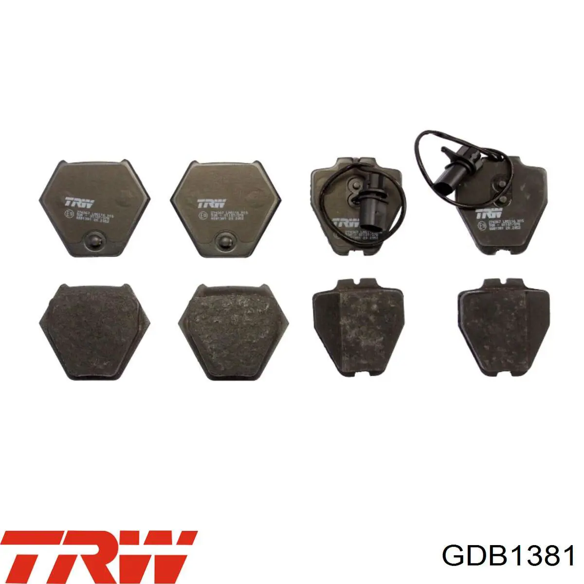 GDB1381 TRW колодки тормозные передние дисковые