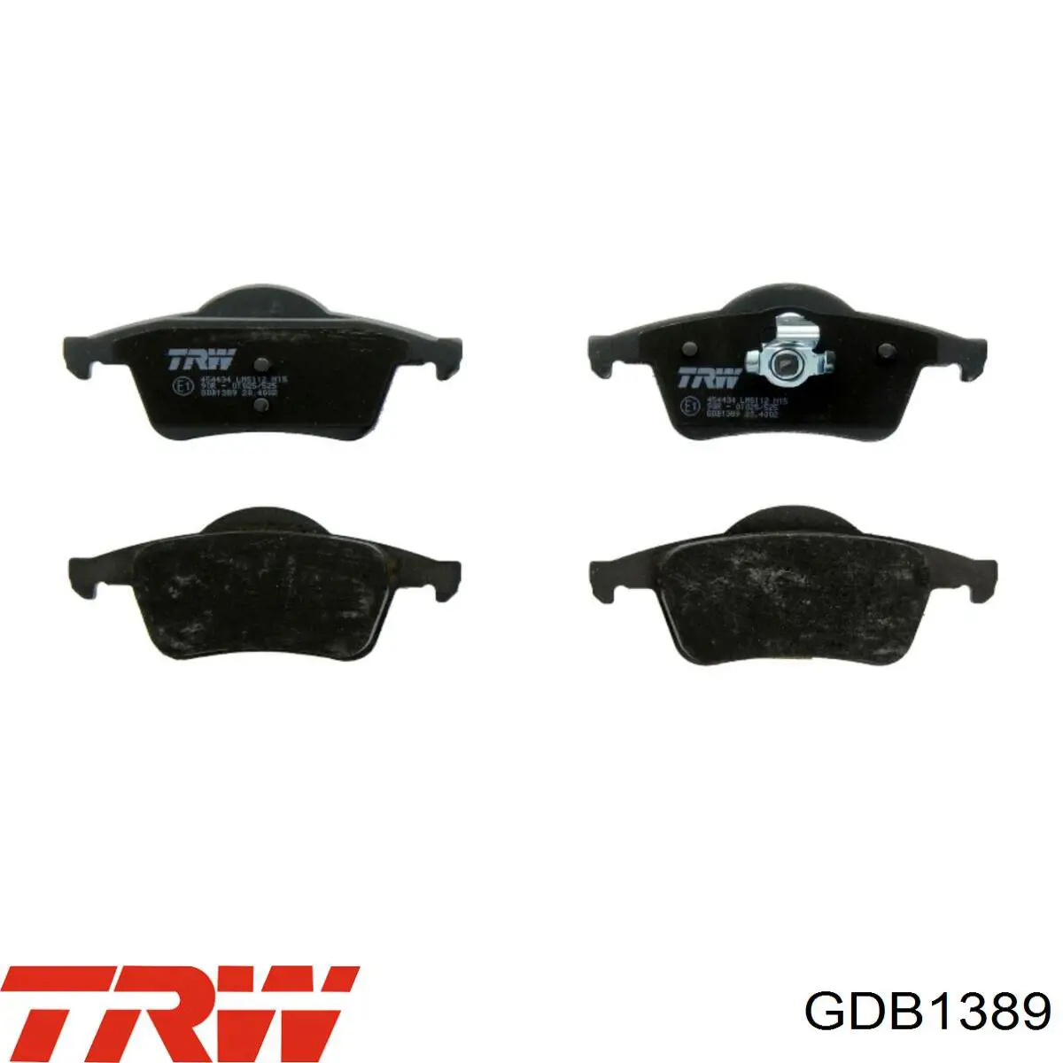 GDB1389 TRW колодки тормозные задние дисковые