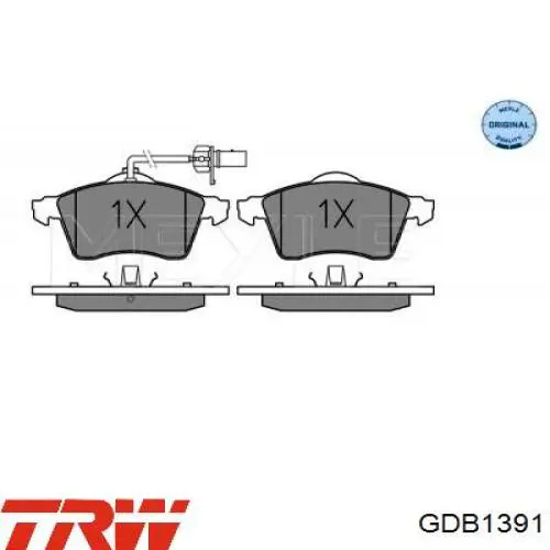 GDB1391 TRW Колодки передние