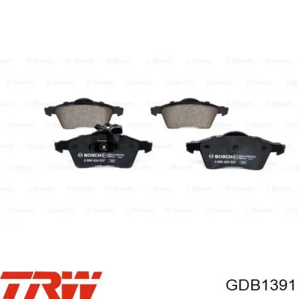 Передние тормозные колодки GDB1391 TRW