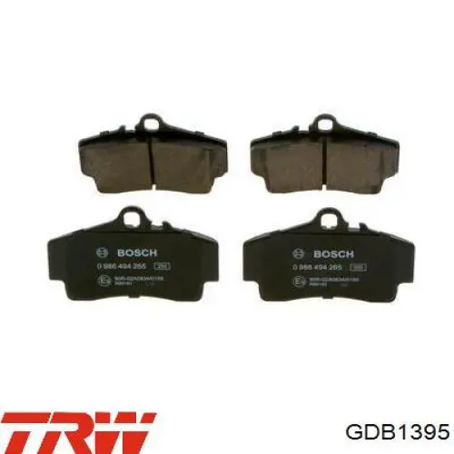 Задние тормозные колодки GDB1395 TRW