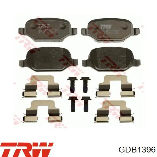 Колодки гальмові задні, дискові GDB1396 TRW
