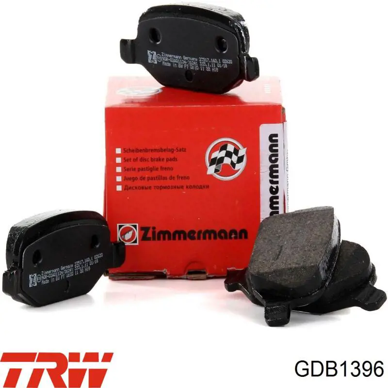 Колодки гальмові задні, дискові GDB1396 TRW