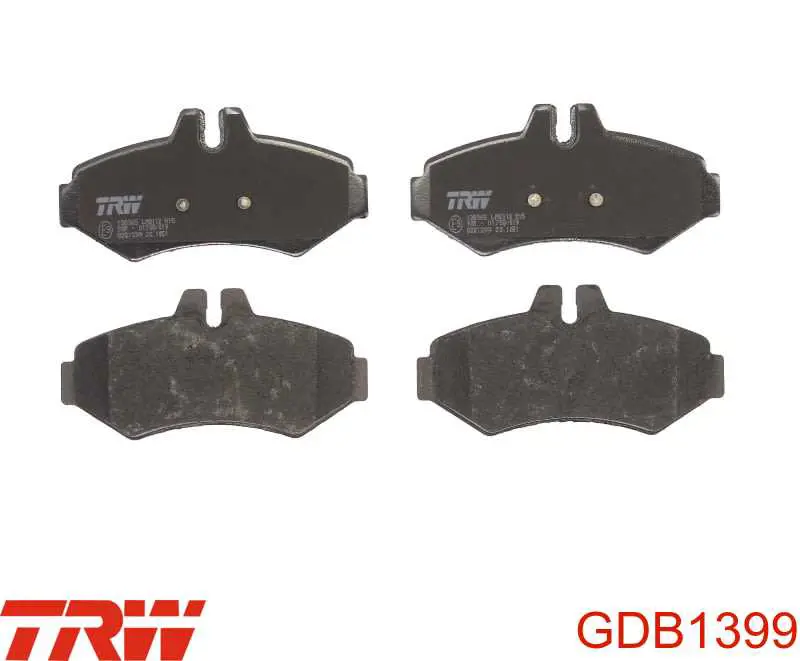 GDB1399 TRW задние тормозные колодки