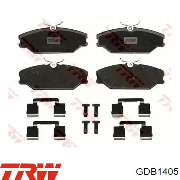 GDB1405 TRW колодки тормозные передние дисковые
