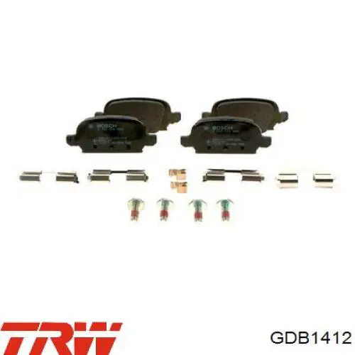 Задние тормозные колодки GDB1412 TRW